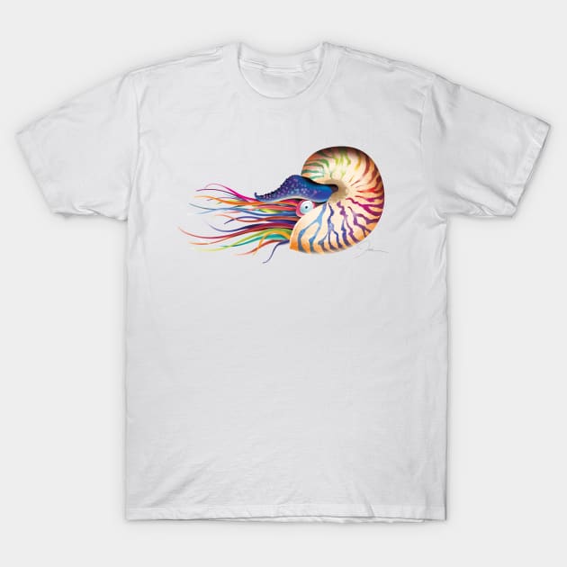 Rare Rainbow Nautilus T-Shirt by TrevorIrvin